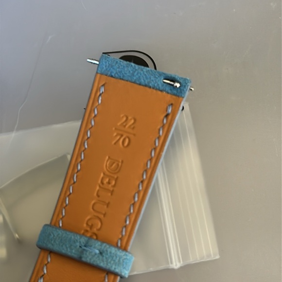 DELUGS suede watch strap, stainlesss deployment clasp/buckle included- 22mm - Picture 8 of 8